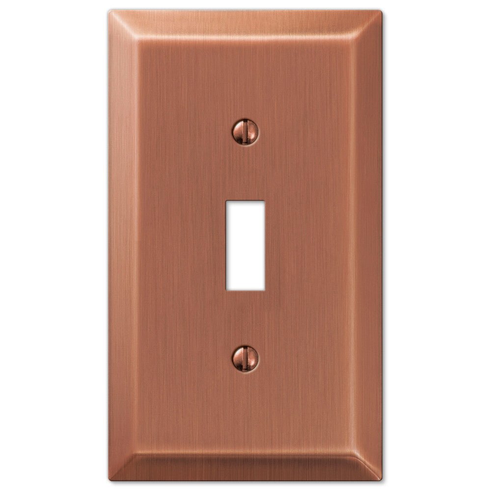Placa de pared de acero de cobre cepillado Century - 1 palanca