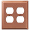 Century Brushed Copper Steel - 2 Duplex Wallplate