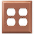 Century Brushed Copper Steel - 2 Duplex Wallplate