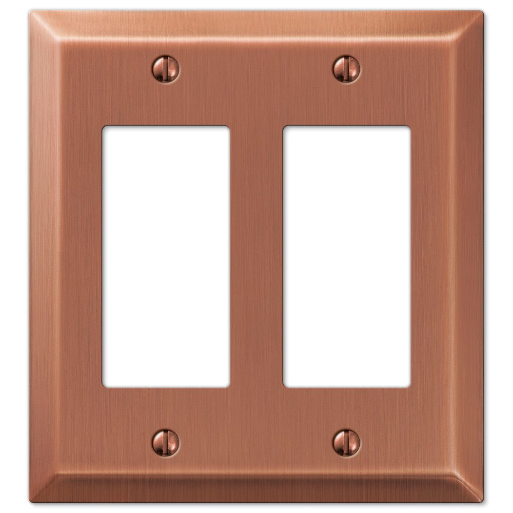 Placa de pared de acero de cobre cepillado Century - 2 balancines