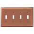 Placa de pared Century de acero cepillado en cobre con 4 palancas