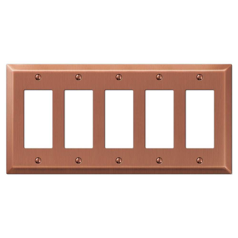 Placa de pared de 5 balancines de acero cepillado Century