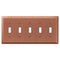 Placa de pared Century de acero cepillado en cobre con 5 palancas