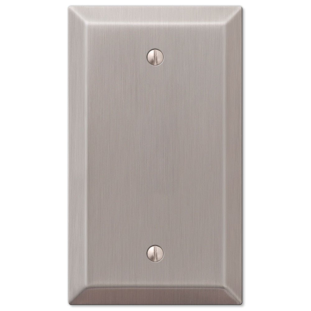 Placa de pared en blanco de acero con níquel cepillado Century