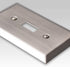 Acero con níquel cepillado Century: 1 interruptor basculante/1 placa de pared dúplex