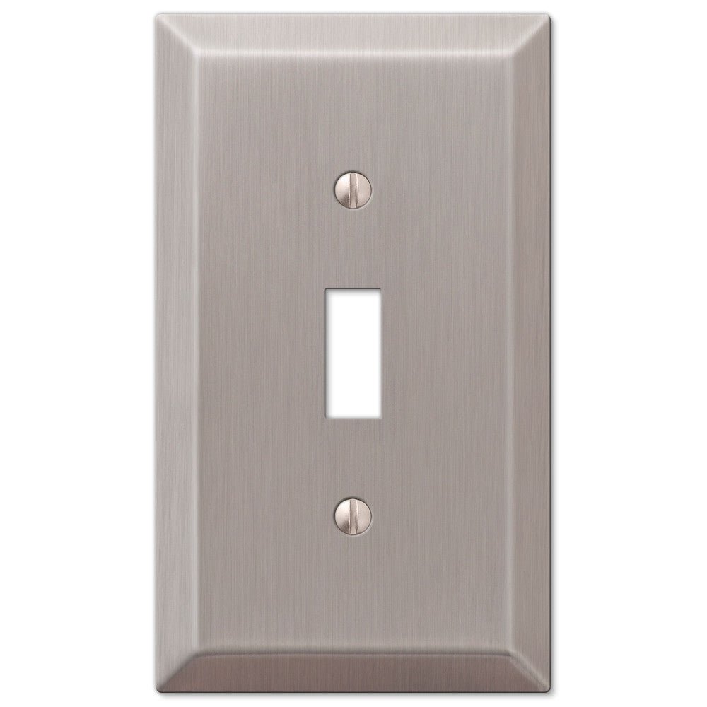 Placa de pared Century de acero niquelado cepillado - 1 palanca