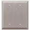 Placa de pared en blanco Century de acero niquelado cepillado - 2