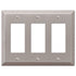 Placa de pared Century de acero niquelado cepillado de 3 balancines