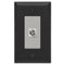 Placa de pared Century de acero negro mate con conector para 1 cable