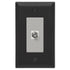 Placa de pared Century de acero negro mate con conector para 1 cable