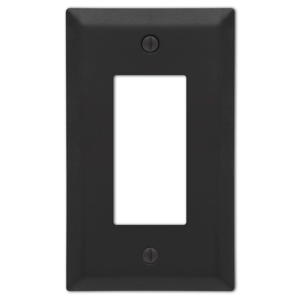 Placa de pared Century de acero negro mate - 1 balancín