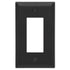 Placa de pared Century de acero negro mate - 1 balancín