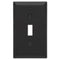 Placa de pared Century de acero negro mate con 1 palanca