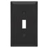 Placa de pared Century de acero negro mate con 1 palanca