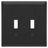 Placa de pared Century de acero negro mate con 2 palancas
