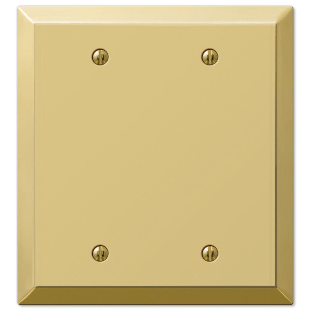 Placa de pared en blanco de acero y latón pulido Century - 2