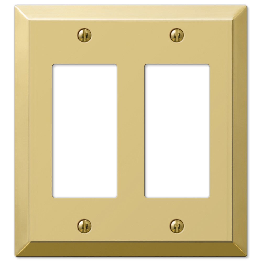 Placa de pared de acero de latón pulido Century - 2 balancines
