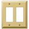 Placa de pared de acero de latón pulido Century - 2 balancines