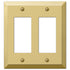 Placa de pared de acero de latón pulido Century - 2 balancines