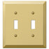 Placa de pared de acero de latón pulido Century - 2 palancas