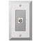 Placa de pared con conector para cable de acero cromado pulido Century