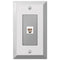Placa de pared para 1 toma de teléfono de acero cromado pulido Century