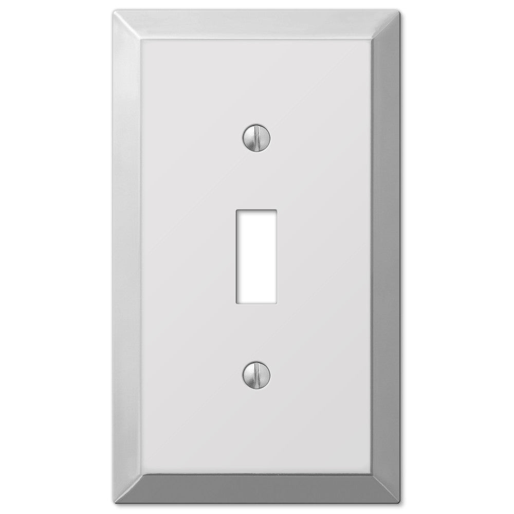 Placa de pared Century de acero cromado pulido con 1 palanca