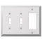 Century Polished Chrome Steel - 2 Toggle / 1 Rocker Wallplate
