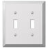 Placa de pared Century de acero cromado pulido con 2 palancas