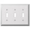 Placa de pared Century de acero cromado pulido con 3 palancas