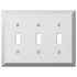 Placa de pared Century de acero cromado pulido con 3 palancas