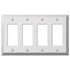 Placa de pared de acero cromado pulido Century de 4 balancines