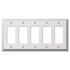 Placa de pared de 5 balancines de acero cromado pulido Century