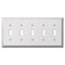 Placa de pared Century de acero cromado pulido con 5 palancas