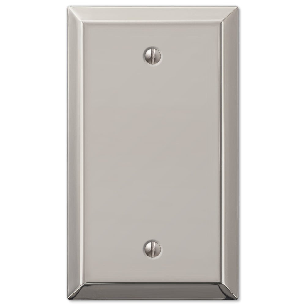 Placa de pared en blanco de acero niquelado pulido Century