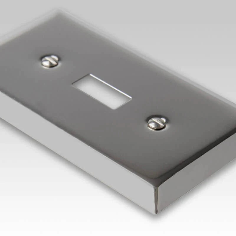 Placa de pared con conector para cable de acero niquelado pulido Century