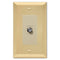 Placa de pared con conector para cable de acero de latón satinado Century