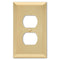 Placa de pared dúplex Century Satin Brass Steel - 1