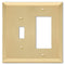 Placa de pared de acero satinado Century Satin Brass: 1 palanca/1 balancín