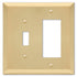 Placa de pared de acero satinado Century Satin Brass: 1 palanca/1 balancín