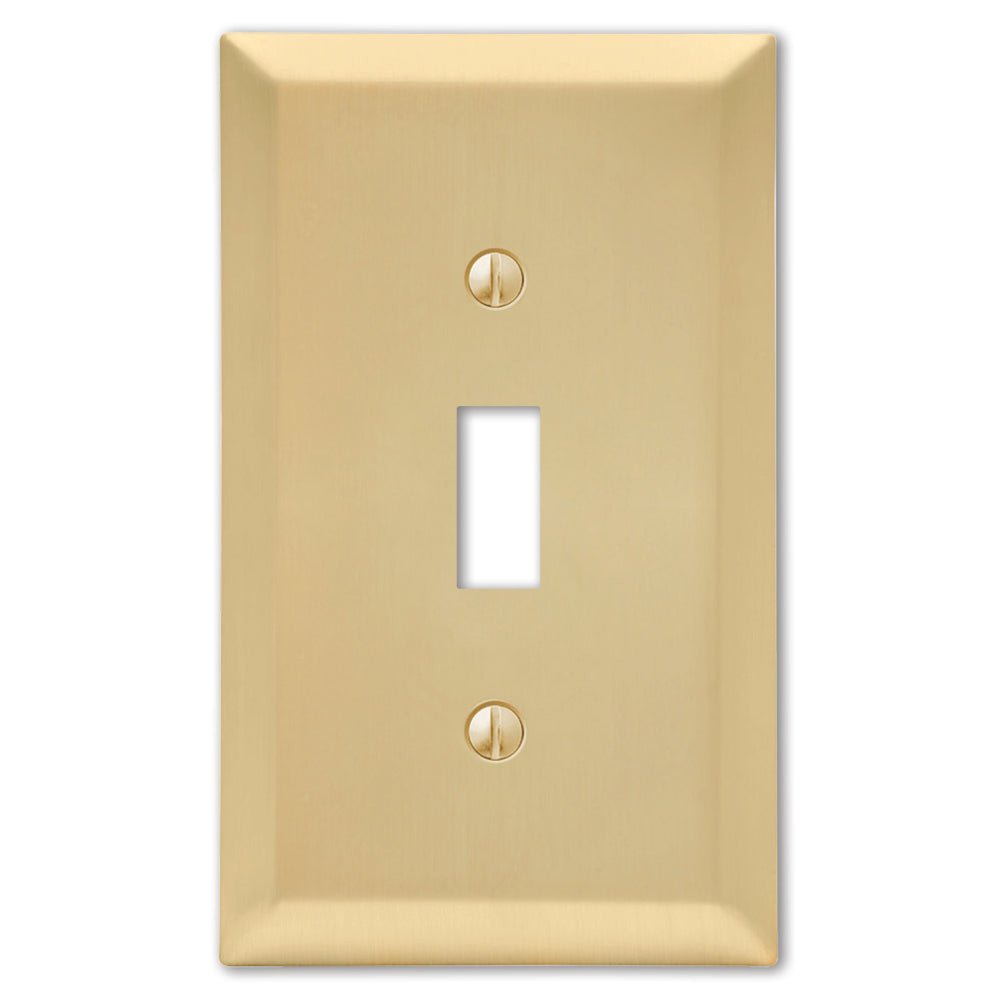 Placa de pared de acero satinado Century Satin Brass - 1 palanca