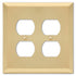 Placa de pared de acero satinado Century Satin Brass - 2 dúplex