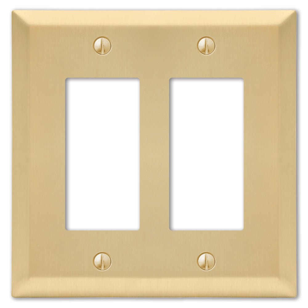 Placa de pared de acero satinado Century con 2 balancines