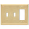 Placa de pared Century Satin Brass Steel - 2 palancas y 1 balancín