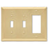 Placa de pared Century Satin Brass Steel - 2 palancas y 1 balancín