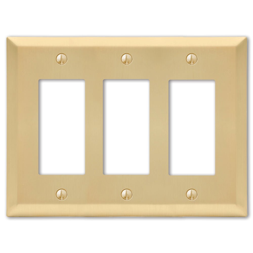Placa de pared de acero satinado Century de 3 balancines