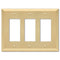 Placa de pared de acero satinado Century de 3 balancines