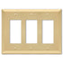 Placa de pared de acero satinado Century de 3 balancines