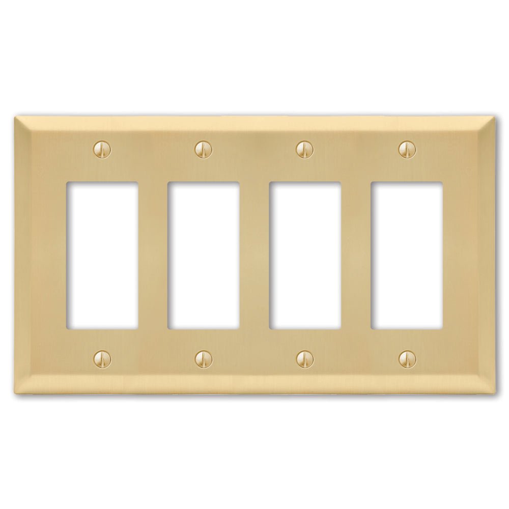 Placa de pared de acero satinado Century con 4 balancines