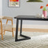 Mesa de comedor rectangular moderna de madera maciza Ezra para 6 personas